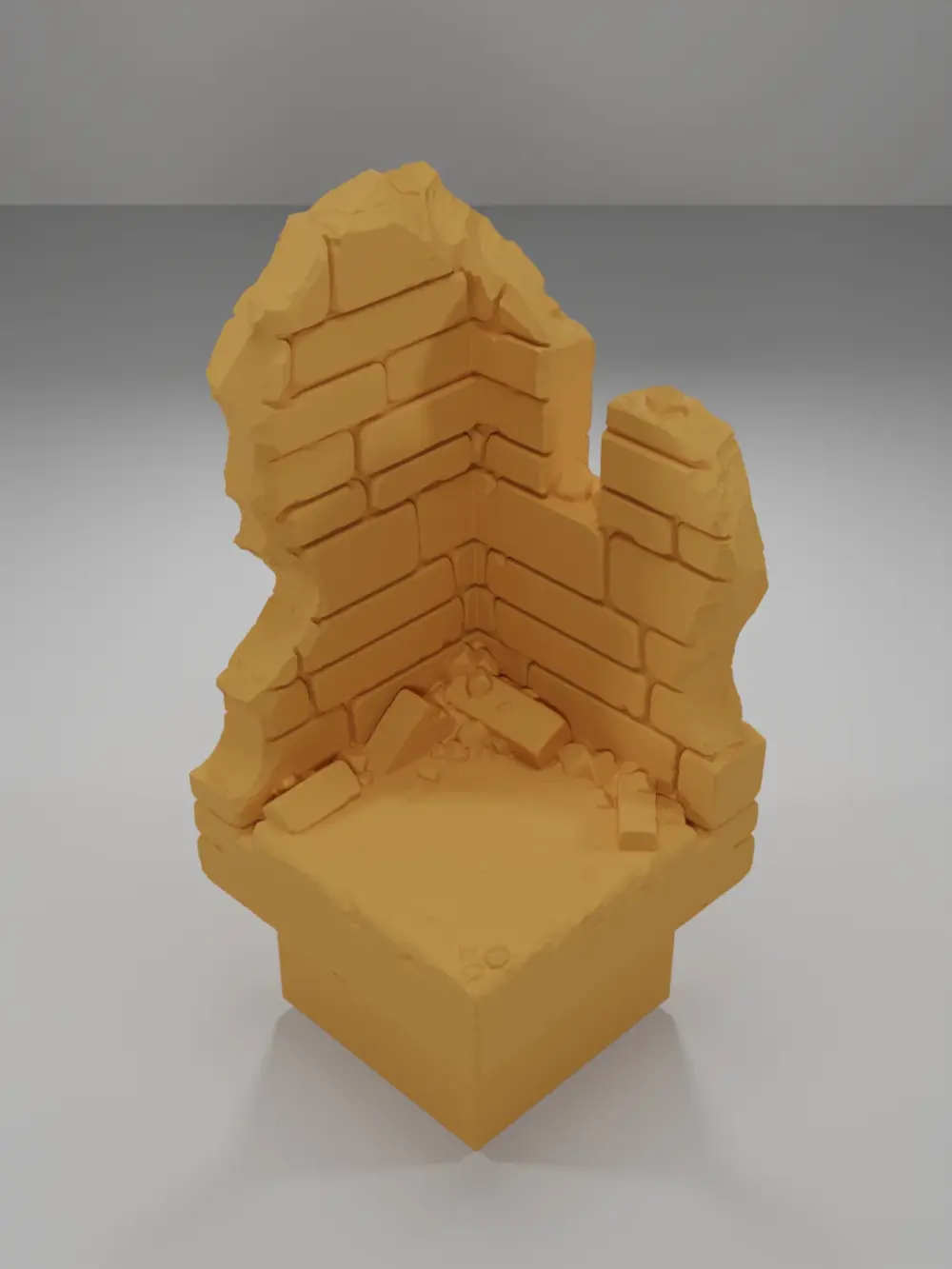 Ruined Tall Angle - Ramparts & Ruins - Dungeon Blocks