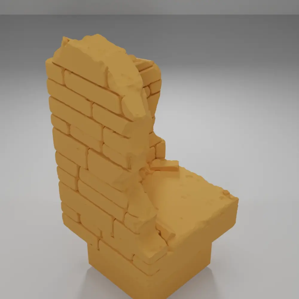 Ruined Tall Angle - Ramparts & Ruins - Dungeon Blocks