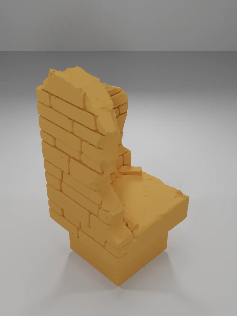 Ruined Tall Angle - Ramparts & Ruins - Dungeon Blocks
