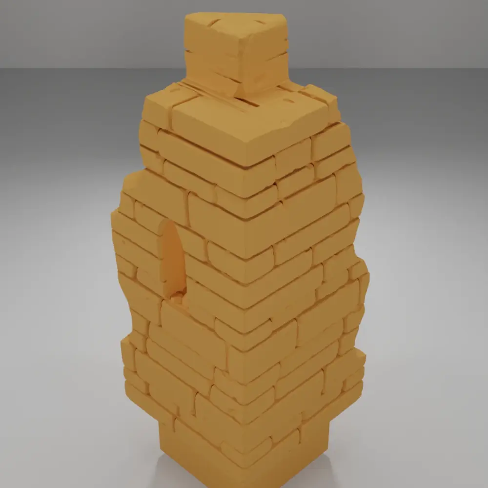 Ruined Tall Angle Key - Ramparts & Ruins - Dungeon Blocks