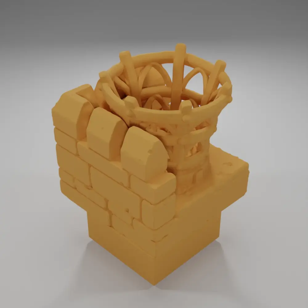 Angle Rampart Unlit Brazier - Ramparts & Ruins - Dungeon Blocks
