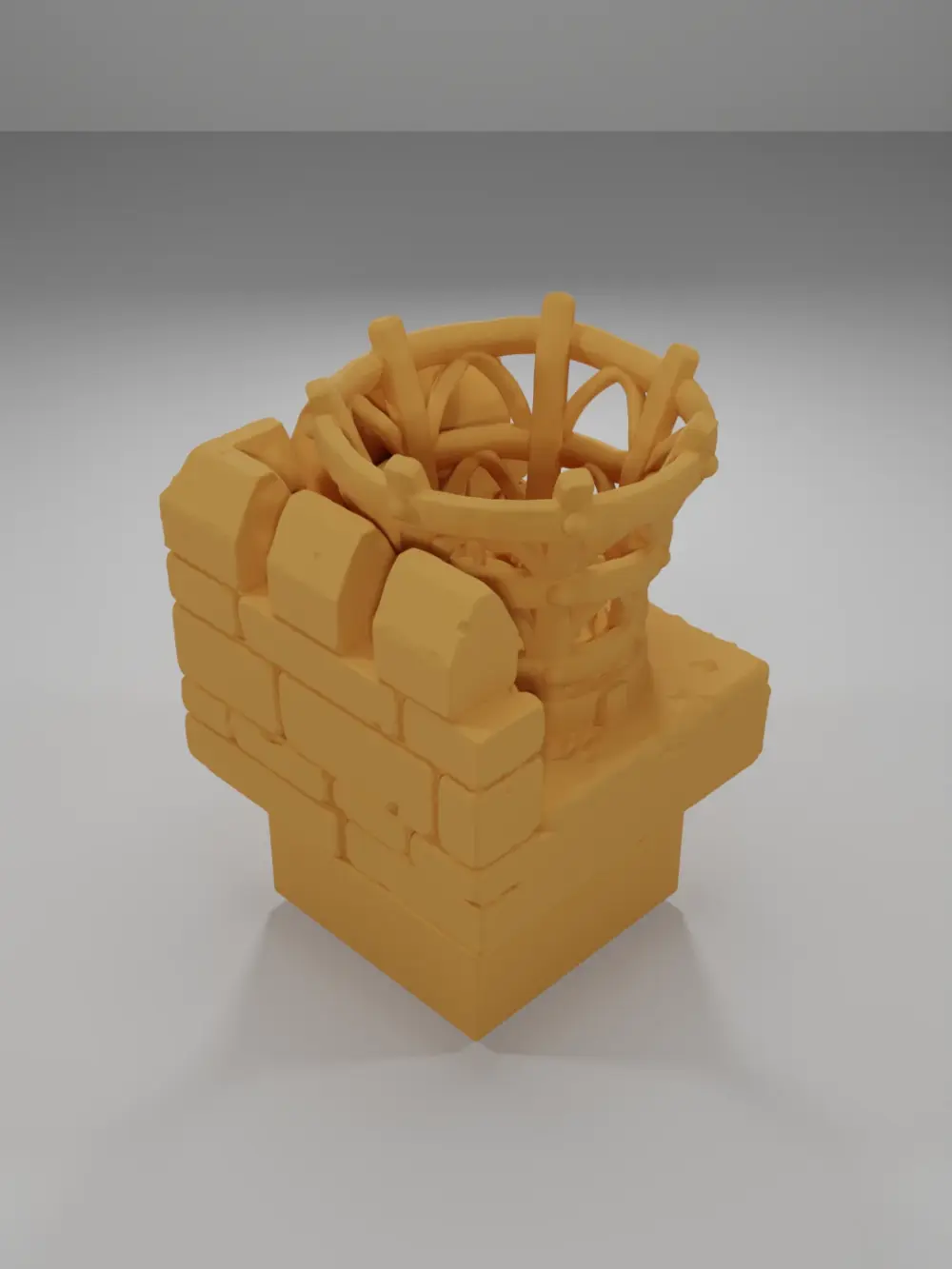 Angle Rampart Unlit Brazier - Ramparts & Ruins - Dungeon Blocks