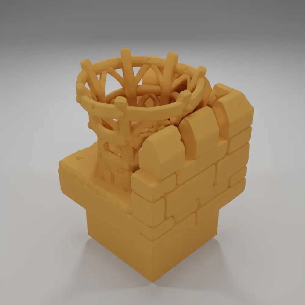 Angle Rampart Unlit Brazier - Ramparts & Ruins - Dungeon Blocks