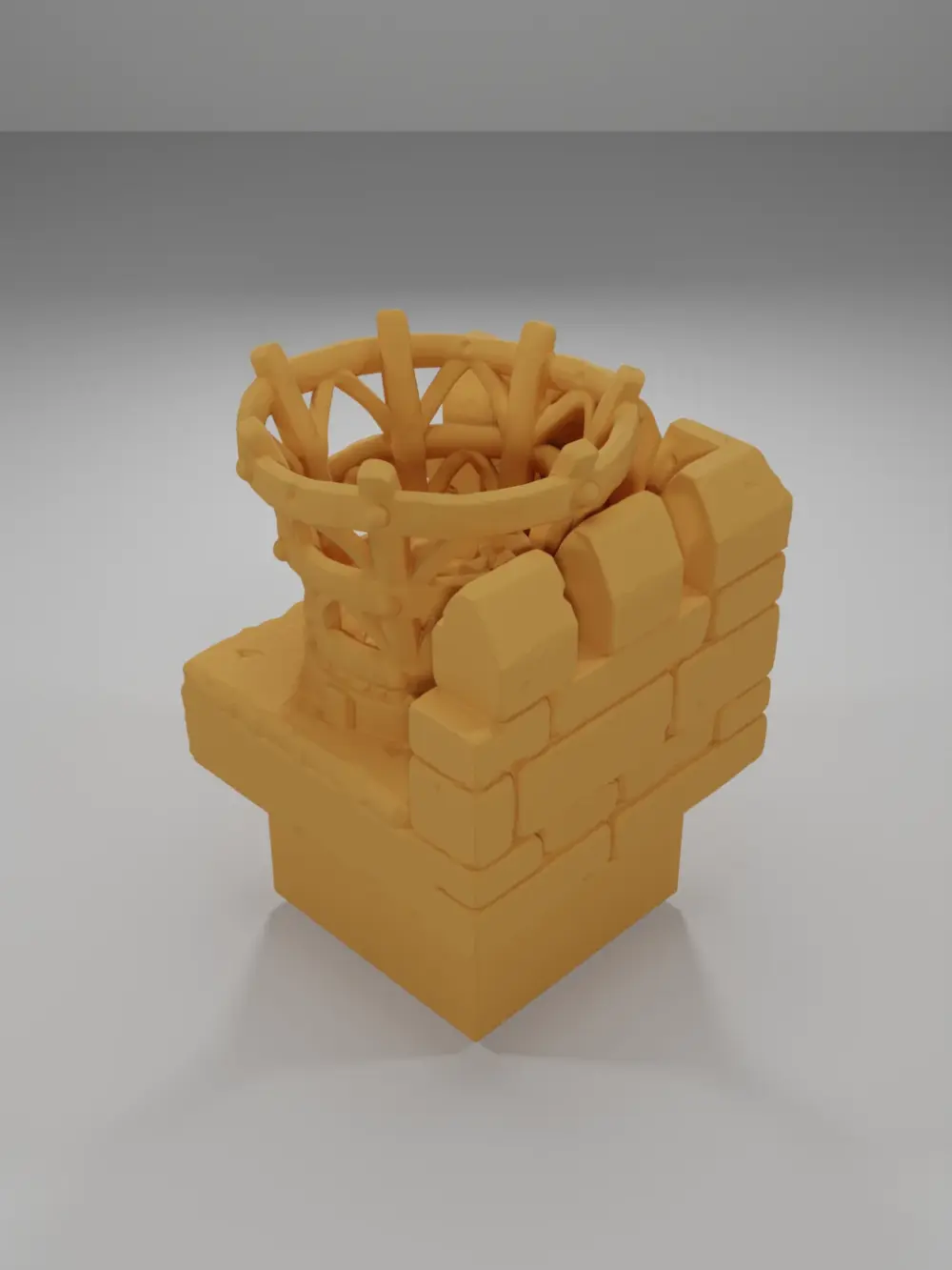 Angle Rampart Unlit Brazier - Ramparts & Ruins - Dungeon Blocks