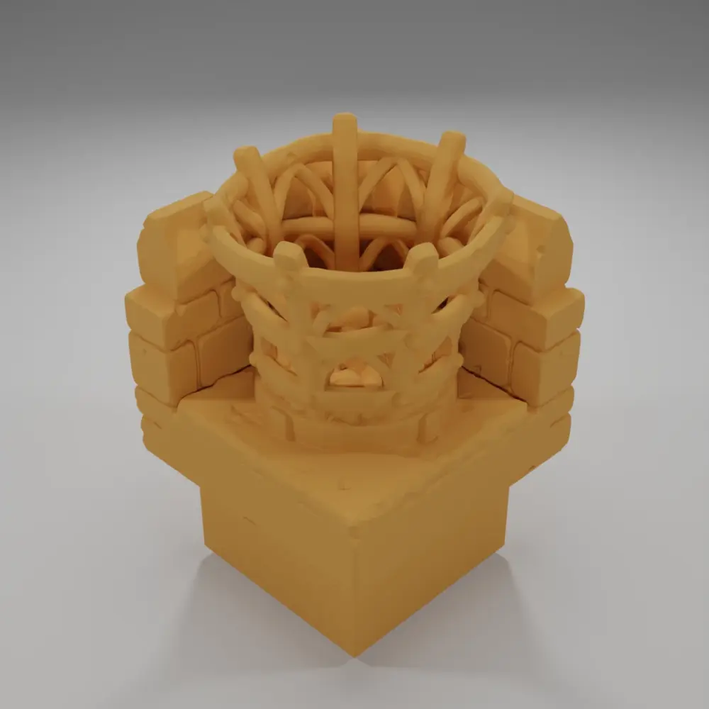 Angle Rampart Unlit Brazier - Ramparts & Ruins - Dungeon Blocks