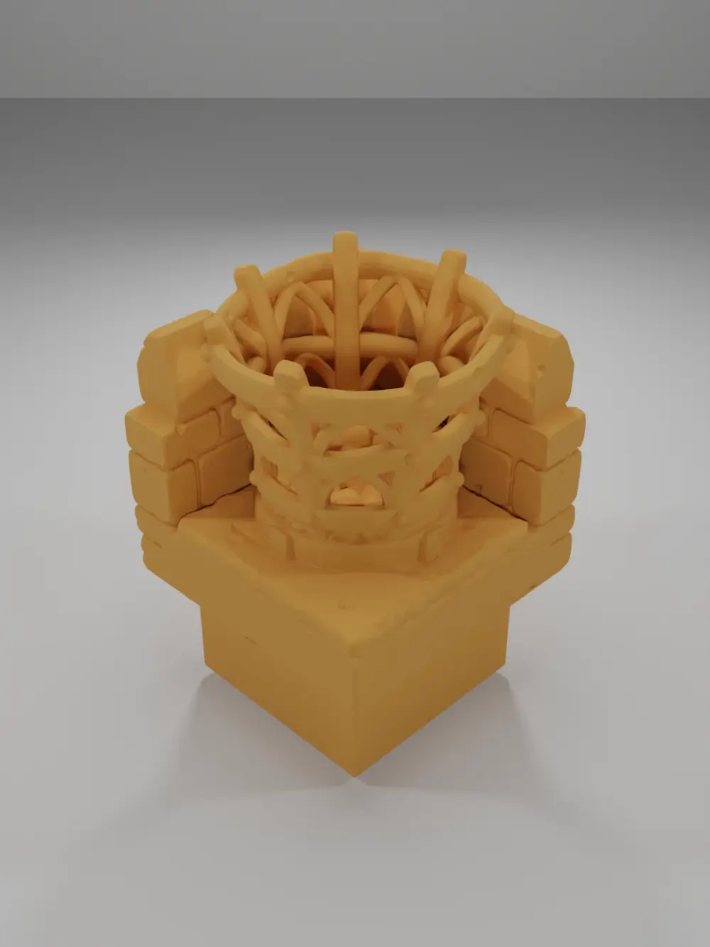 Angle Rampart Unlit Brazier - Ramparts & Ruins - Dungeon Blocks