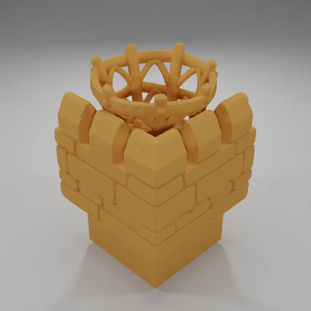 Angle Rampart Unlit Brazier - Ramparts & Ruins - Dungeon Blocks