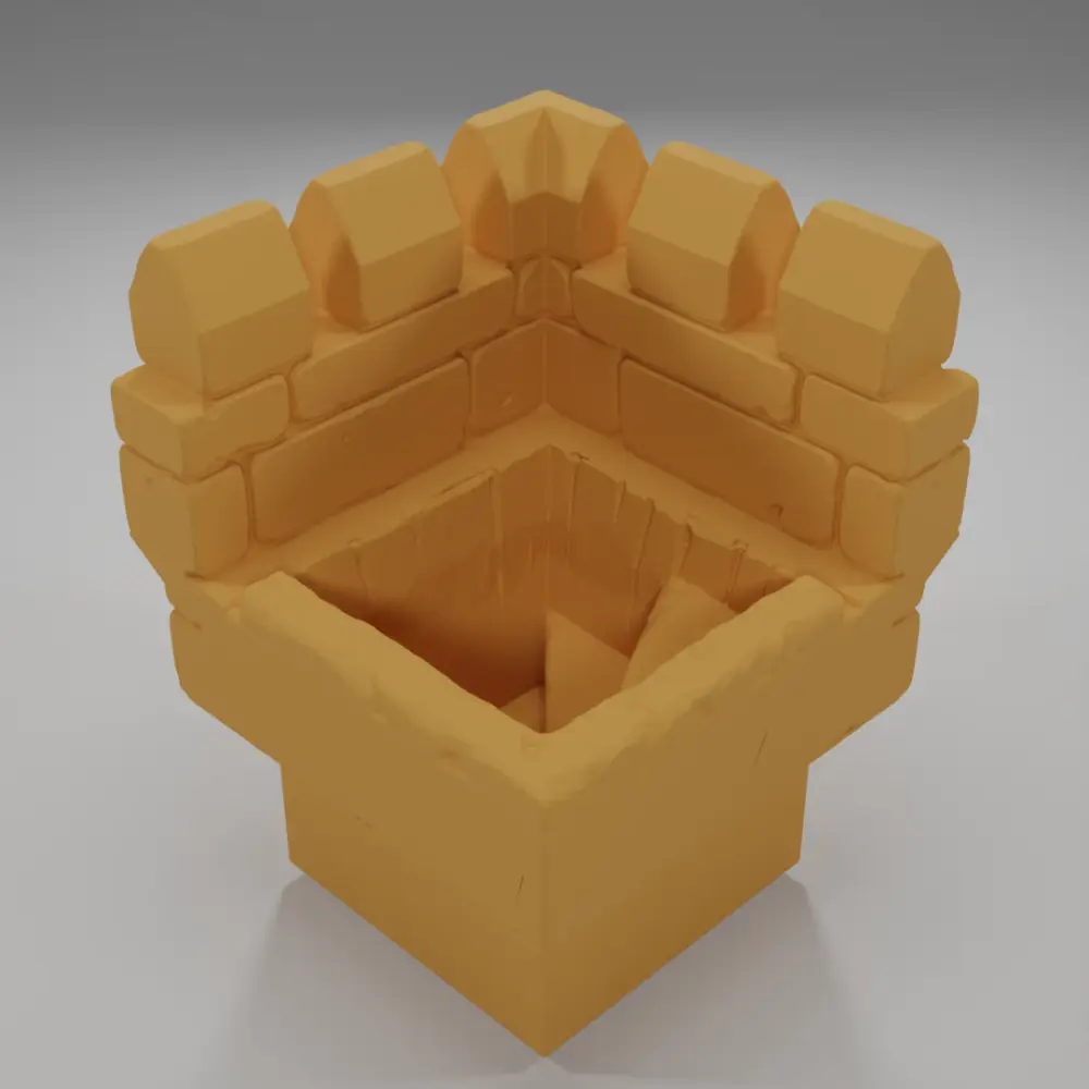 Advanced Ramparts Angle Stairs Down - Ramparts & Ruins - Dungeon Blocks
