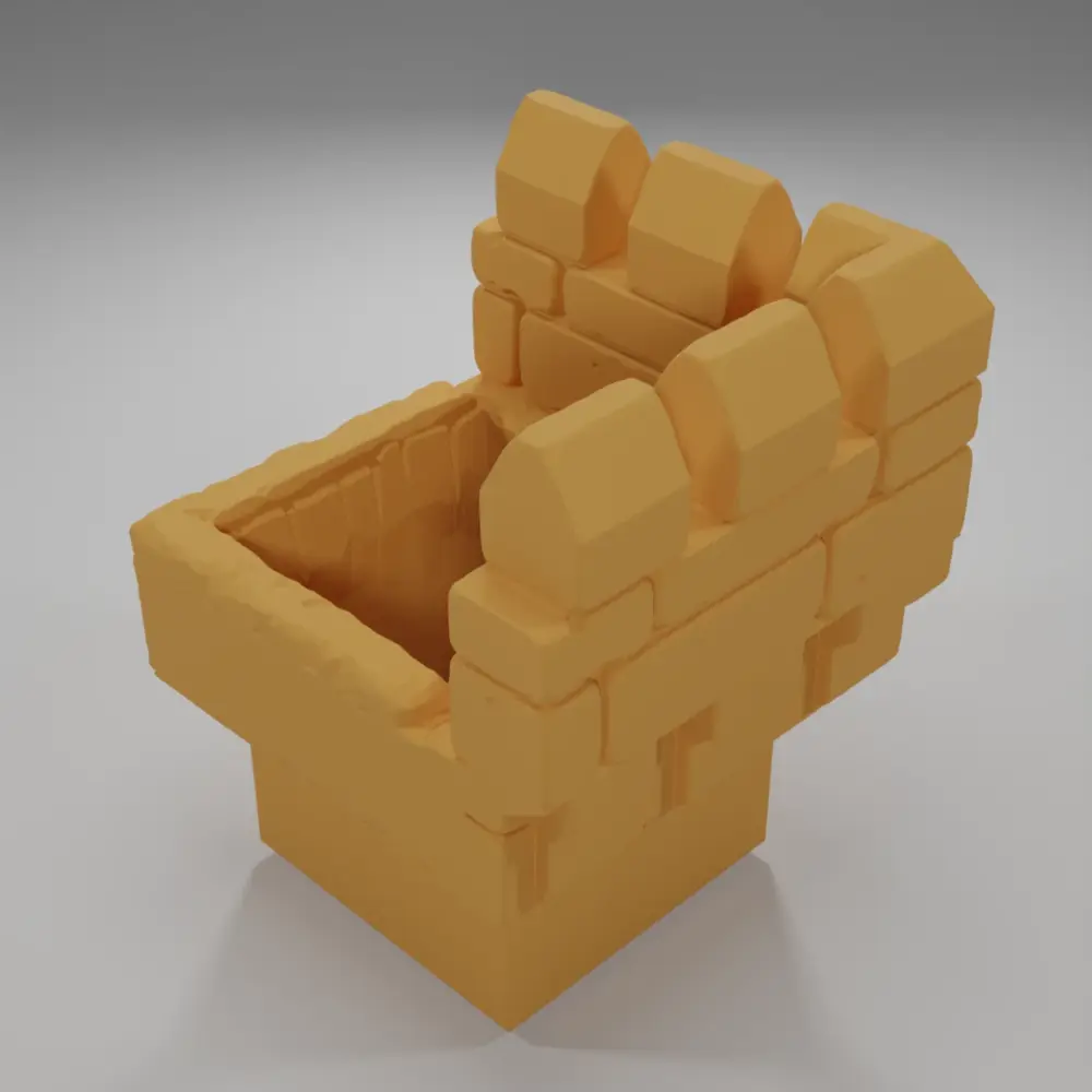Advanced Ramparts Angle Ladder Down - Ramparts & Ruins - Dungeon Blocks