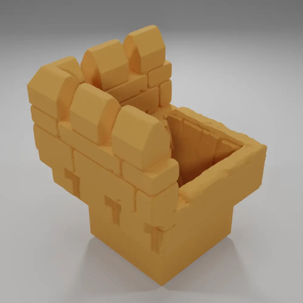 Advanced Ramparts Angle Ladder Down - Ramparts & Ruins - Dungeon Blocks