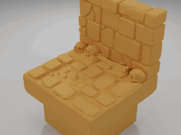 Skull Fireplace - Mediaval Town Part 1 - Dungeon Blocks - MT-067