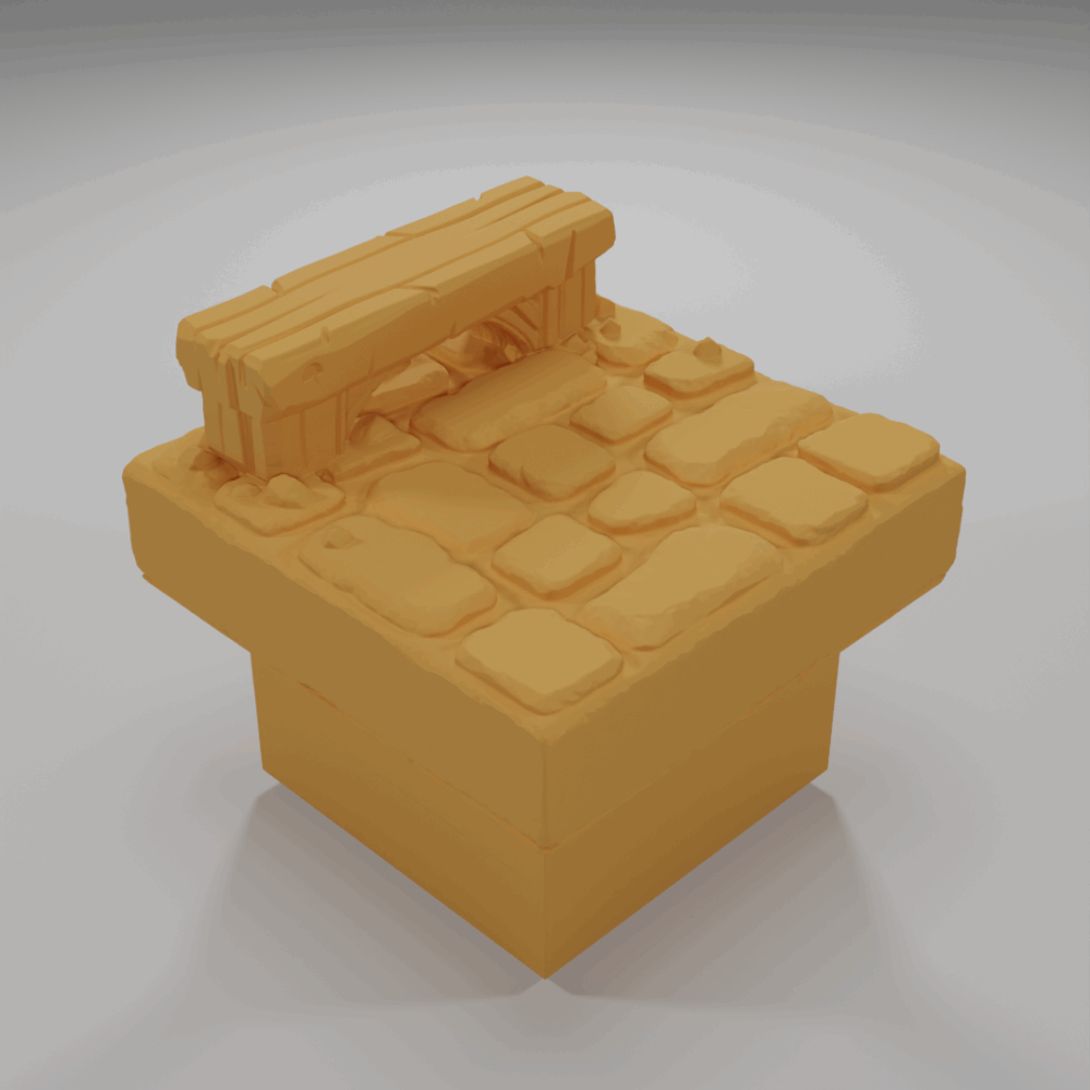 Ground Bench - The Ultimate Dungeon - Dungeon Blocks - UD-033-NL