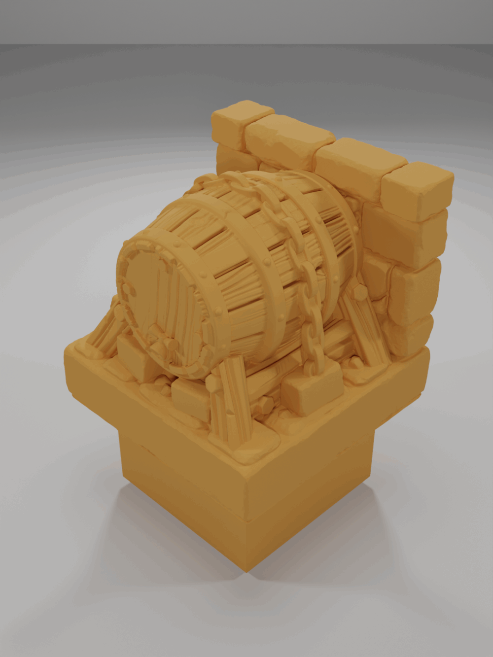 Wall Barrel - The Ultimate Dungeon - Dungeon Blocks - UD-034-NL