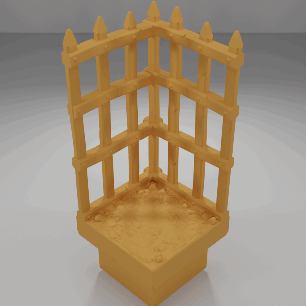 Prison Cell Angle - The Ultimate Dungeon - Dungeon Blocks - UD-056-NL