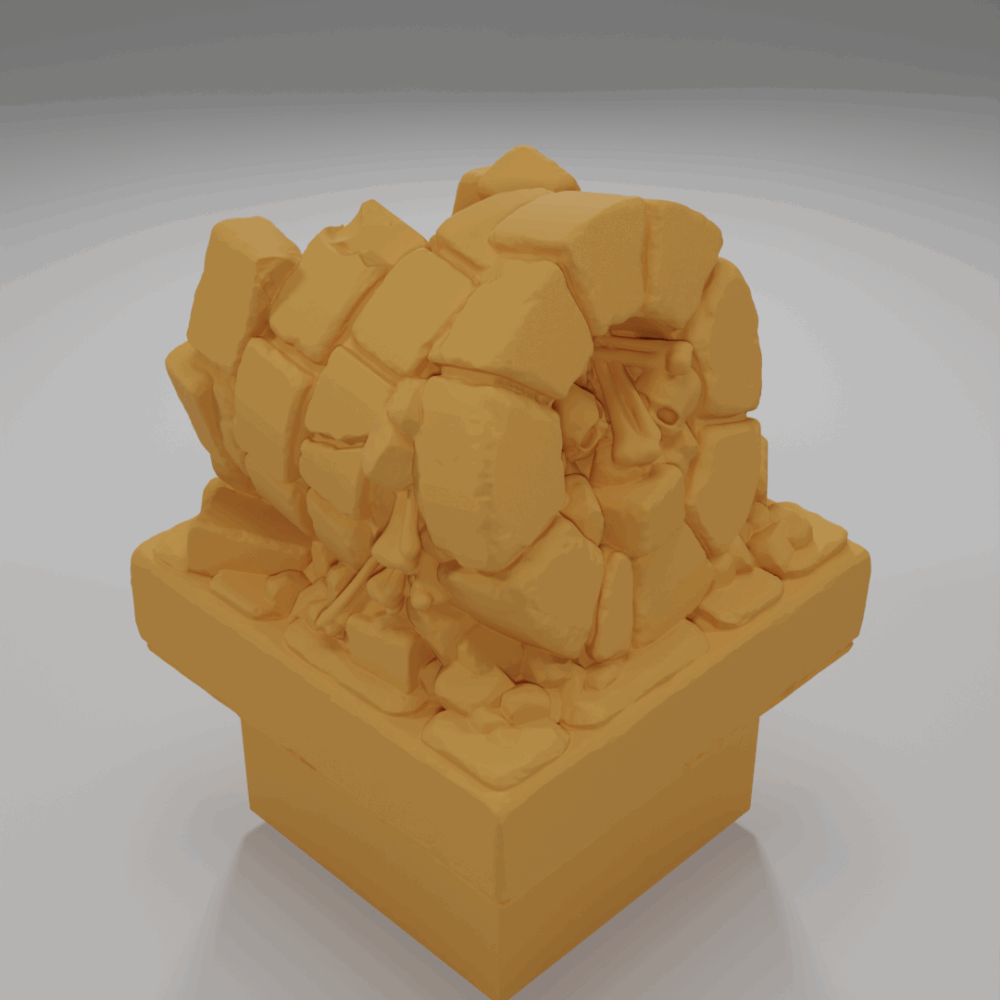 Column Skulls Broken 2 - The Ultimate Dungeon - Dungeon Blocks - UD-089-NL
