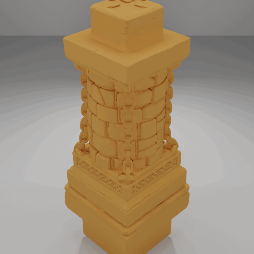 Column Square Key - The Ultimate Dungeon - Dungeon Blocks - UD-090-NL