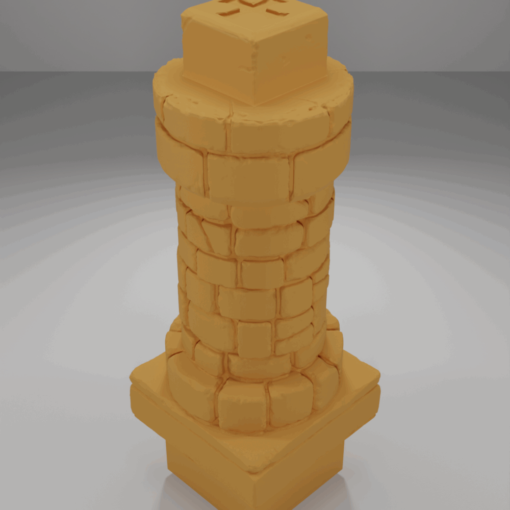 Column Round Key - The Ultimate Dungeon - Dungeon Blocks - UD-091-NL