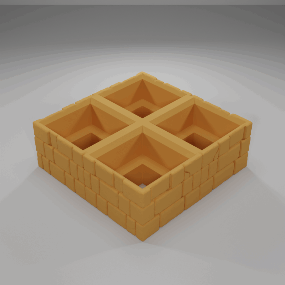Level Grid 2x2 - The Ultimate Dungeon - Dungeon Blocks - UD-922