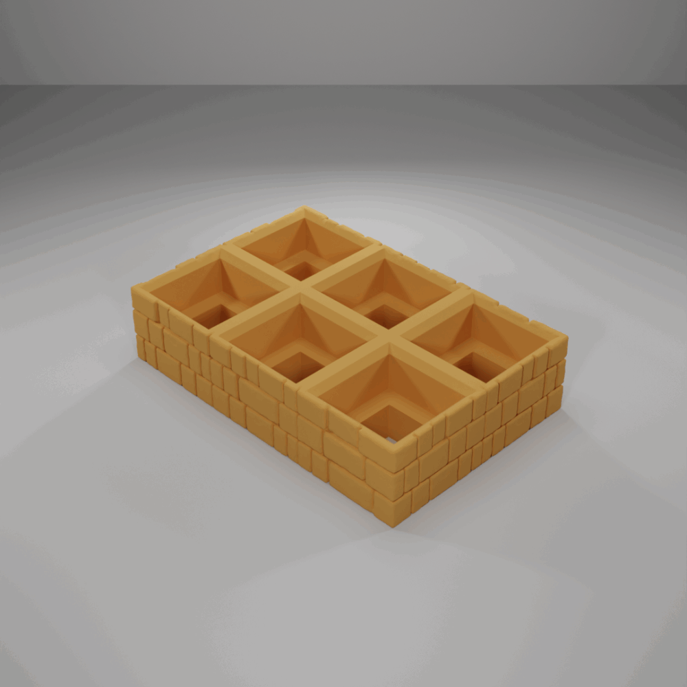 Level Grid 2x3 - The Ultimate Dungeon - Dungeon Blocks - UD-923