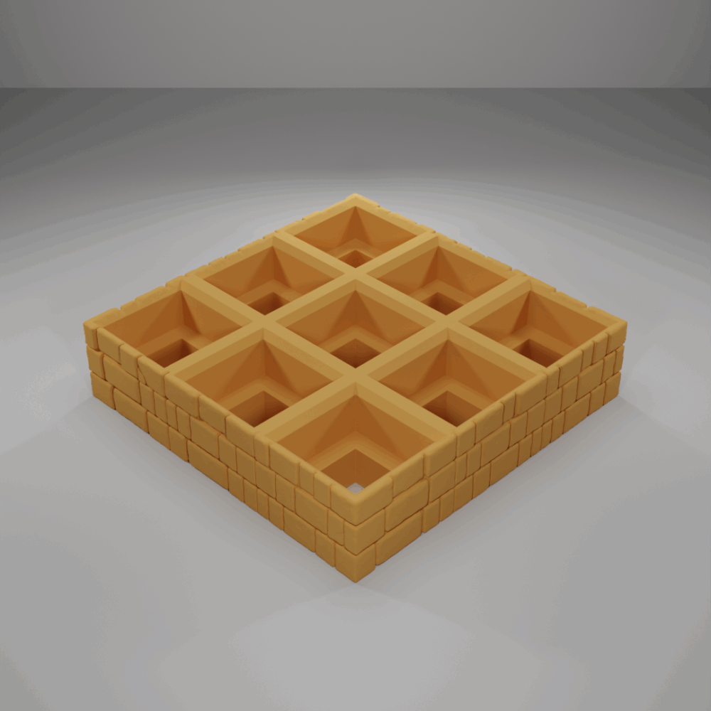 Level Grid 3x3 - The Ultimate Dungeon - Dungeon Blocks - UD-933